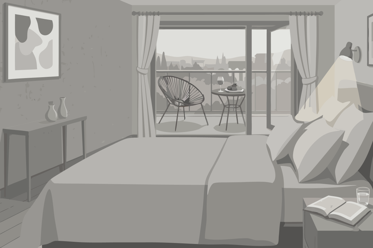 Kamer met Kingsize Bed en Keuken - Rookvrij